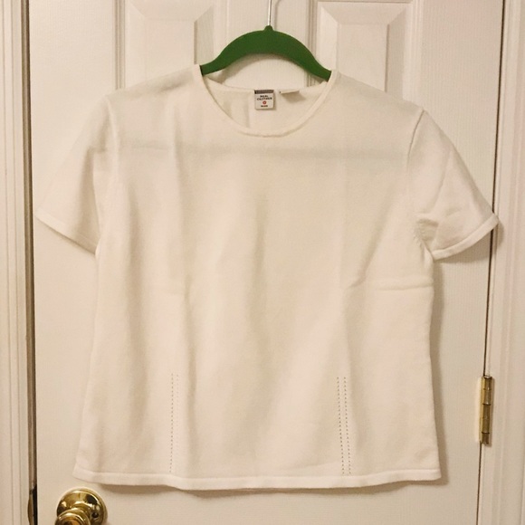 Real Clothes SFA Tops - Real Clothes SFA. White sweater knit crop tee shirt from Real Clothes SFA